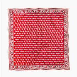 MADEWELL RED PAISLEY SQUARE BANDANA